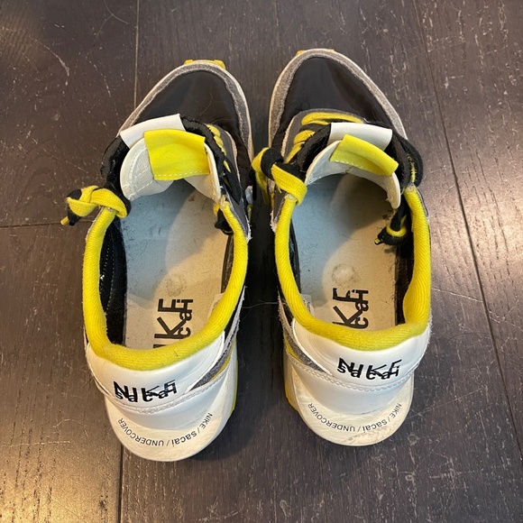 Nike LD Waffle Sacai Undercover Black Bright Citron Yellow DJ4877-001 Men US 8.5 - Picture 7 of 11